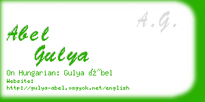 abel gulya business card
